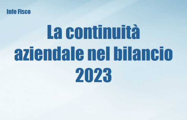 La “continuità aziendale” nel bilancio 2023