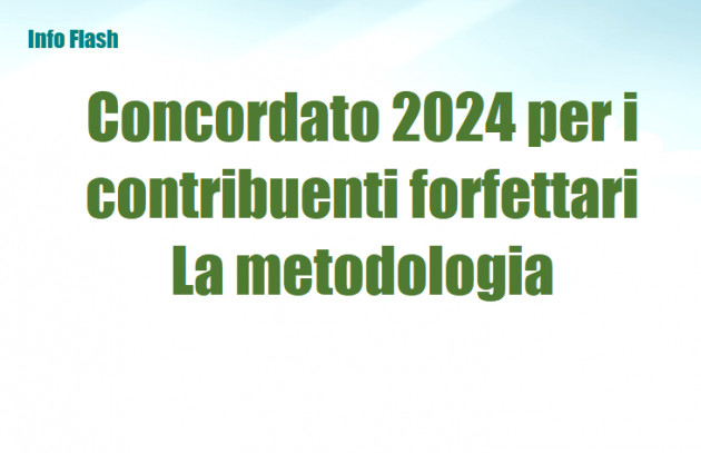 Concordato 2024 per i contribuenti forfettari - La metodologia