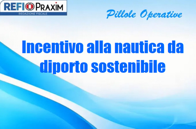 Incentivo alla nautica da diporto sostenibile