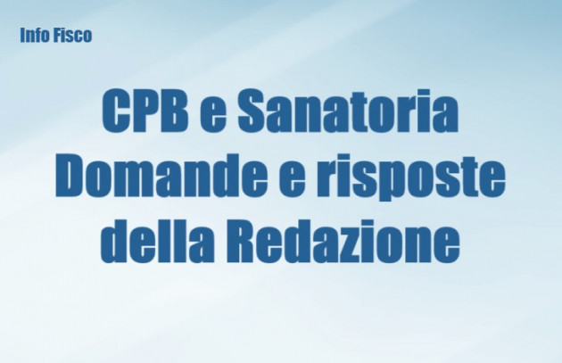 CPB e Sanatoria 2018 2022 - Domande e risposte della Redazione