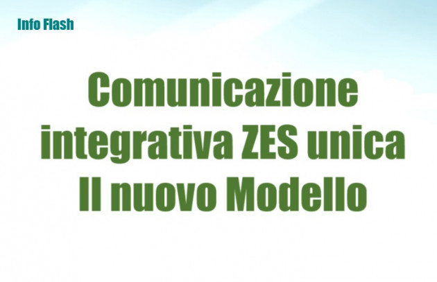 Comunicazione integrativa ZES unica – Modello adeguato al Collegato