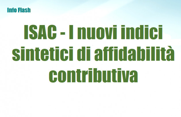 ISAC - I nuovi indici sintetici di affidabilità contributiva