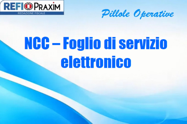 NCC – Foglio di servizio elettronico