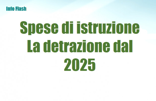 Spese di istruzione – La detrazione dal 2025