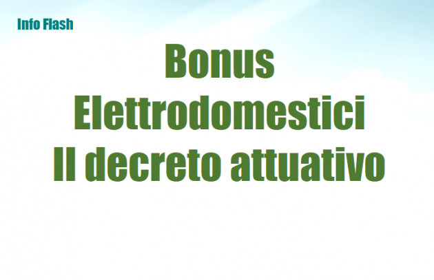 Bonus Elettrodomestici 2025 – Il decreto attuativo