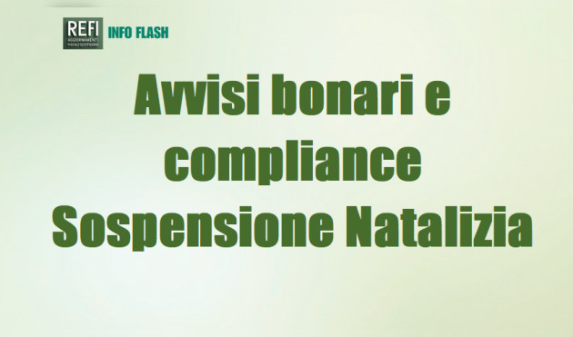 Avvisi bonari e compliance – La “sospensione natalizia”
