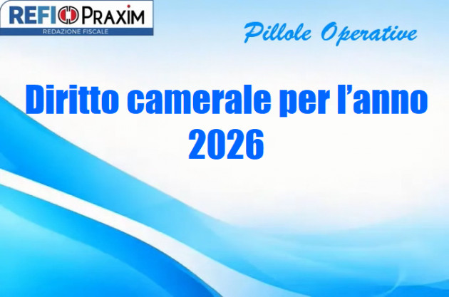 Diritto camerale per l’anno 2026