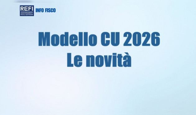 Modello CU 2026 – Le novità