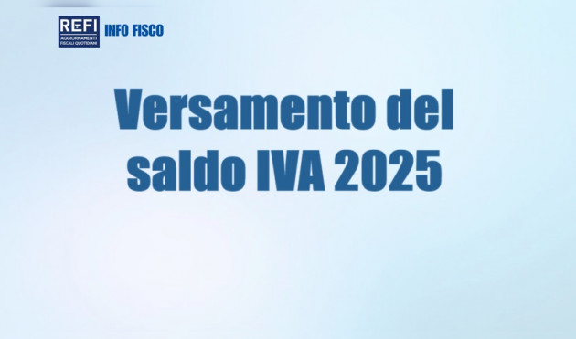 Versamento del saldo IVA 2025