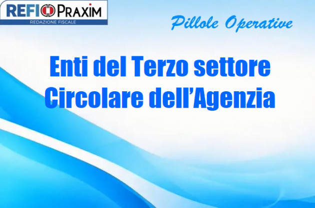 Enti del Terzo settore – Circolare dell’Agenzia