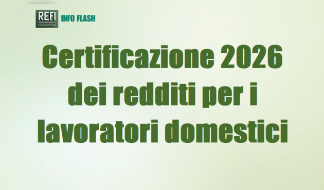 La certificazione 2026 dei redditi per i lavoratori domestici