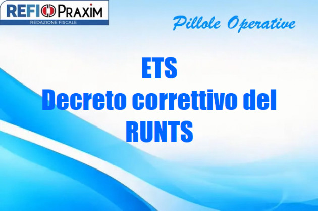 ETS – Decreto correttivo del RUNTS