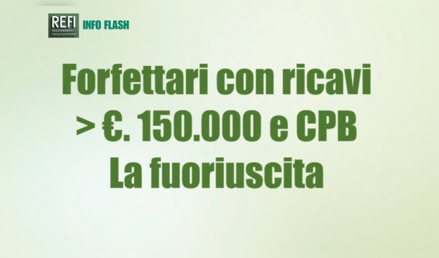Cessazione CPB per limite dei ricavi anche post uscita dal forfetario