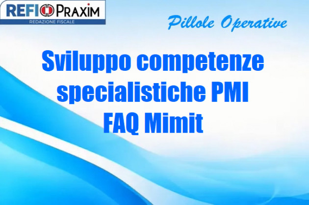 Sviluppo competenze specialistiche PMI – FAQ Mimit