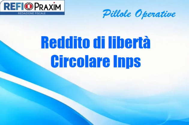 Reddito di libertà – Circolare Inps