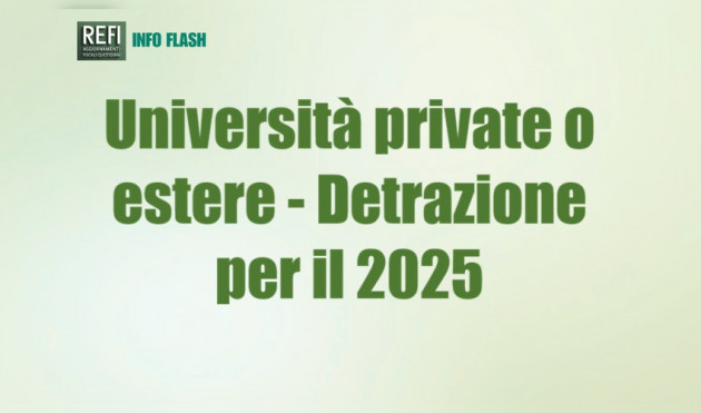 Università private o estere – Limiti di detrazione per il 2025