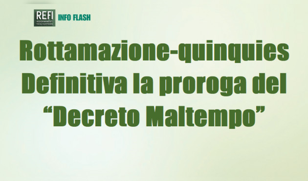 Rottamazione-quinquies – Definitiva la proroga del “decreto Maltempo”