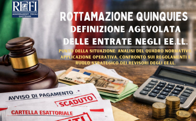Rottamazione quinquies - definizione agevolata delle entrate negli EE.LL.