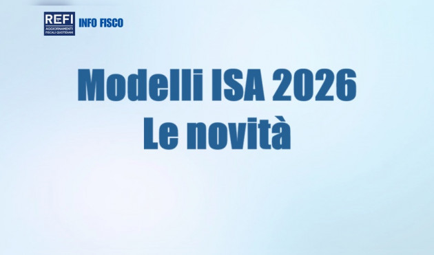 Modelli ISA 2026 – Le novità