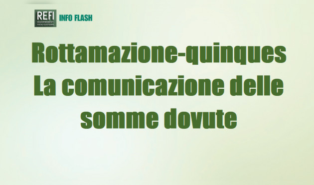 Rottamazione-quinques - La comunicazione delle somme dovute