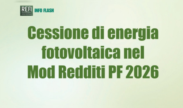 Cessione di energia fotovoltaica - Proventi nel Mod Redditi PF 2026