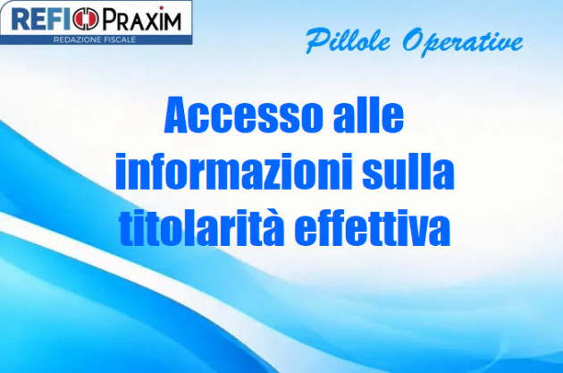 Accesso alle informazioni sulla titolarità effettiva
