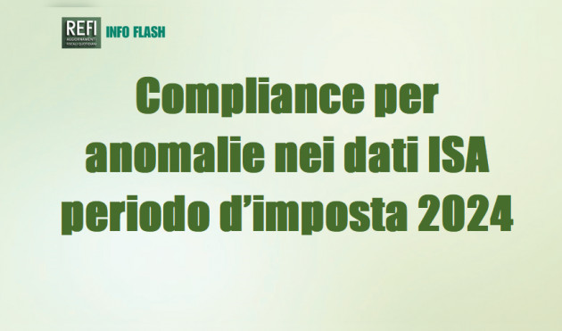 Compliance per le anomalie nei dati ISA del periodo d’imposta 2024