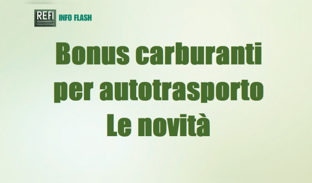 Credito d’imposta carburanti per autotrasporto – Le novità