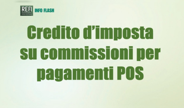 Credito d’imposta su commissioni per i pagamenti POS