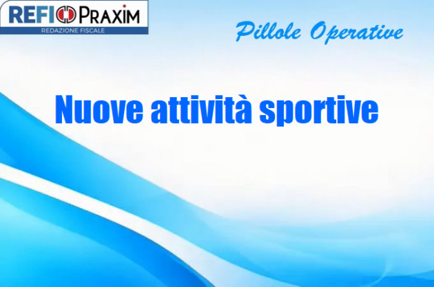 Nuove attività sportive