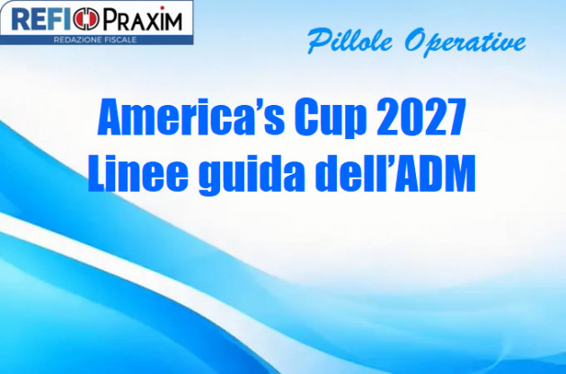 America’s Cup 2027 – Linee guida dell’ADM