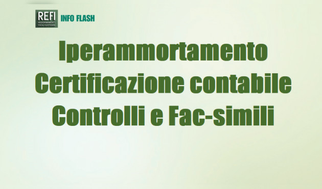 Iperammortamento - Certificazione contabile - Controlli e Fac-simili