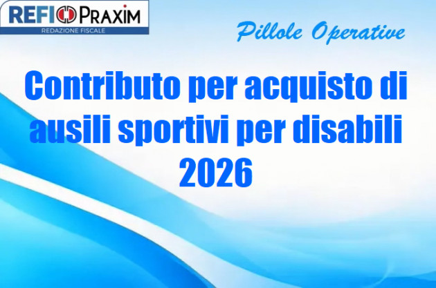 Contributo per acquisto di ausili sportivi per disabili 2026