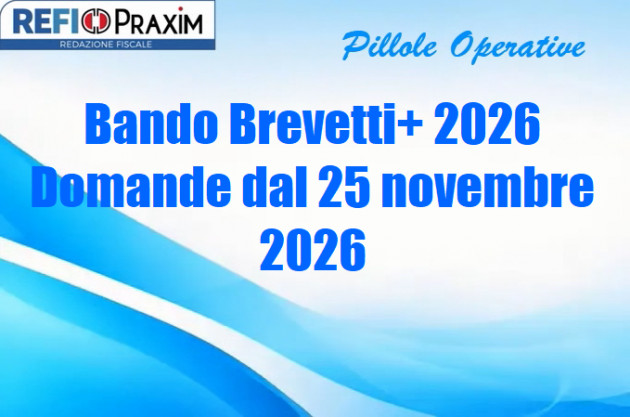 Bando Brevetti+ 2026 – Domande dal 25 novembre 2026